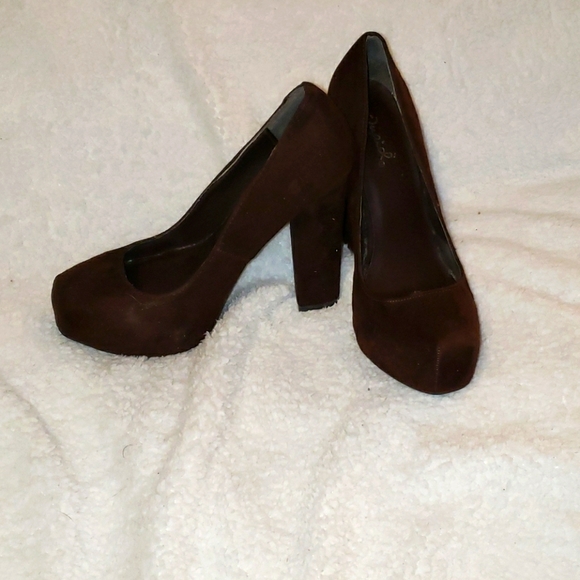Brown chunky heel - Picture 3 of 4